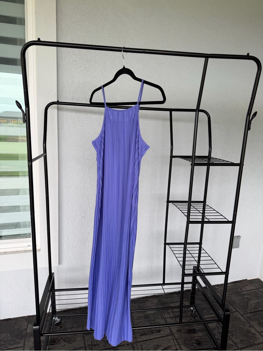a new day Lavender Pleated Spaghetti-Strap Maxi Dress